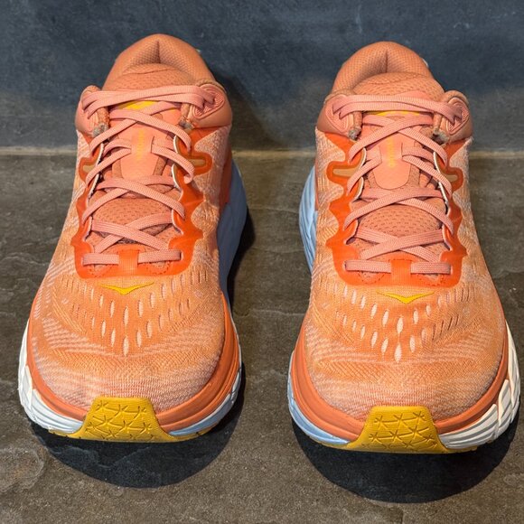 HOKA One One Gaviota 4 Women’s 12B Coral Orange Running Shoes Gorpcore Comfort - Picture 12 of 15